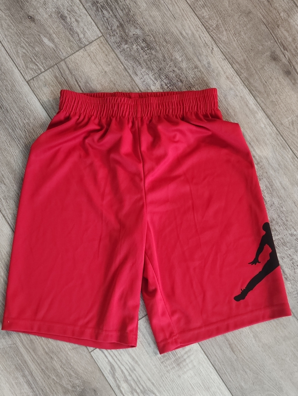 Air Jordan Basketball Youth Red Athletic Shorts with Black Logo